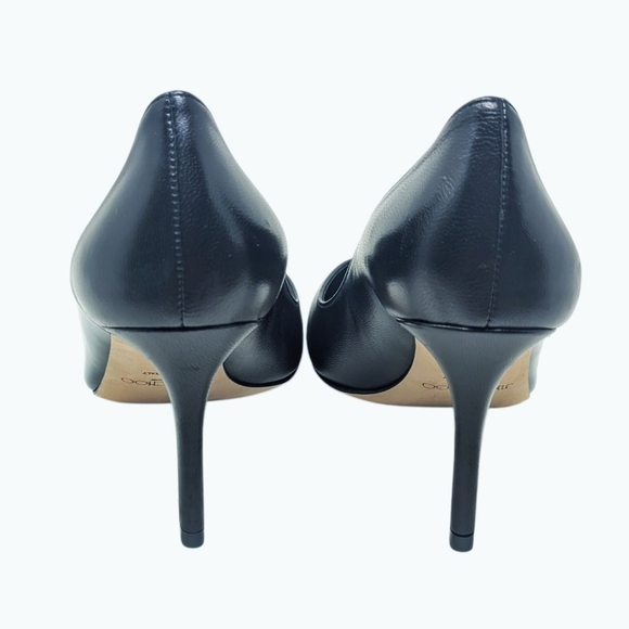 New Jimmy Choo Cass 95 Black Nappa & Patent Pointed Pump Size EU 38.5 - Picture 7 of 9